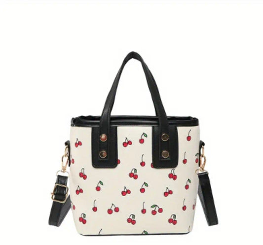Cartera cerezas Negra
