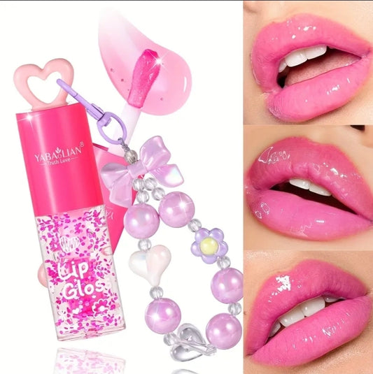 Lip gloss con llavero